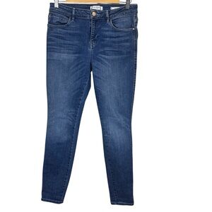 Guess women’s jean size 29 sexy curve‎ blue denim dress pants leather logo